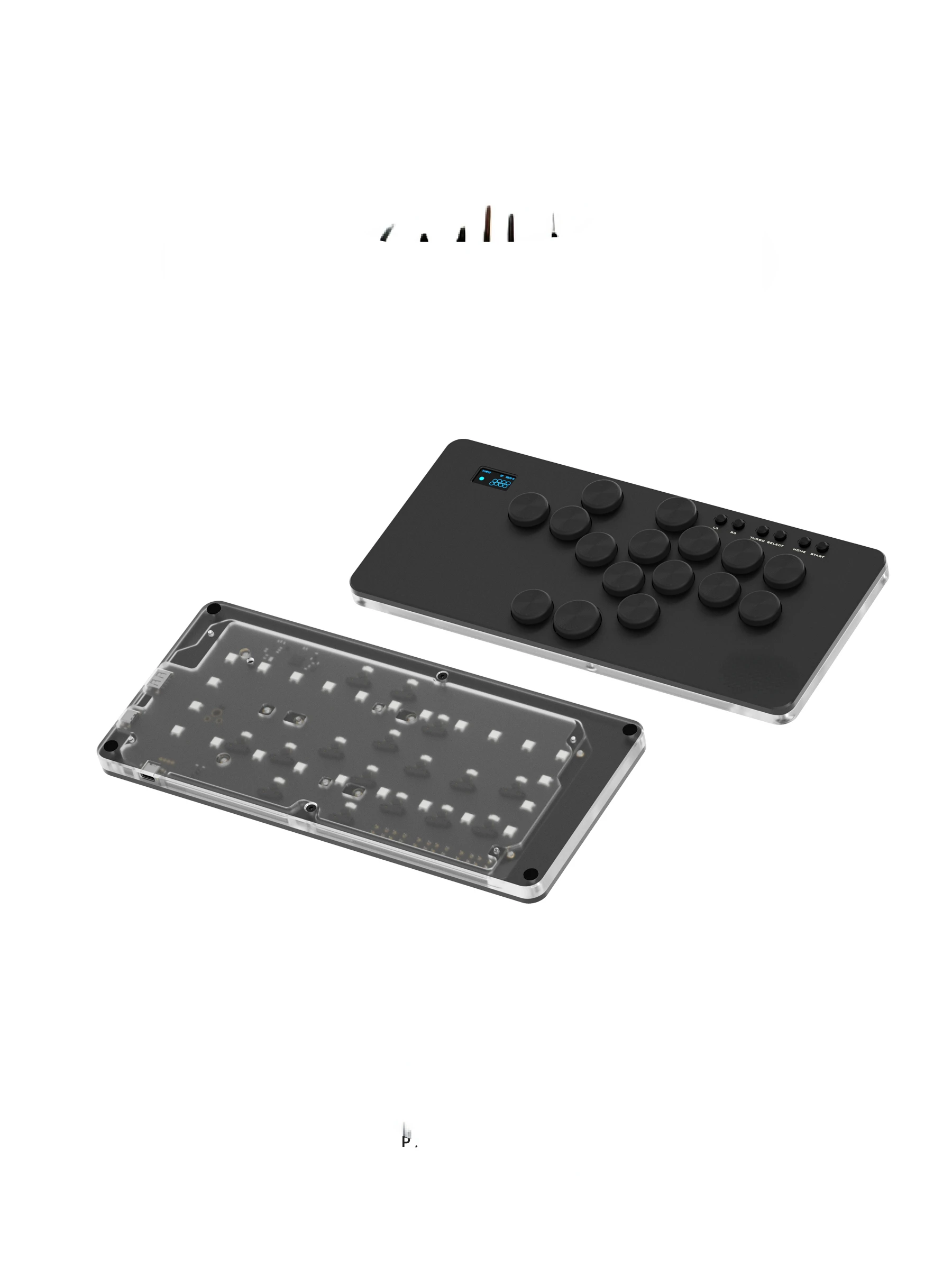 Aluminum A4 large size game keyboard Street Fighter 6 king of fighters 15 iron fist 8 rocker arcade fighting