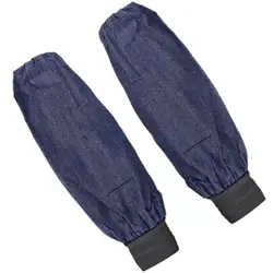 1 Pair Welder Lengthen Arm Protective Sleeves Denim Blue Welding Arm Sleeves Working Sleeves Cut Resistant Heat Protection