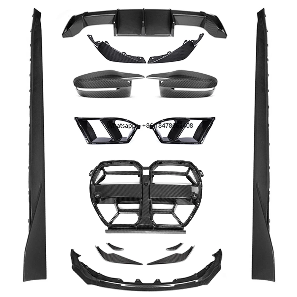 

Dry Carbon Fiber Car Body Kit Front Bumper Grille Front Lip Front Air Vents for G80 G82 M3 M4 2021+