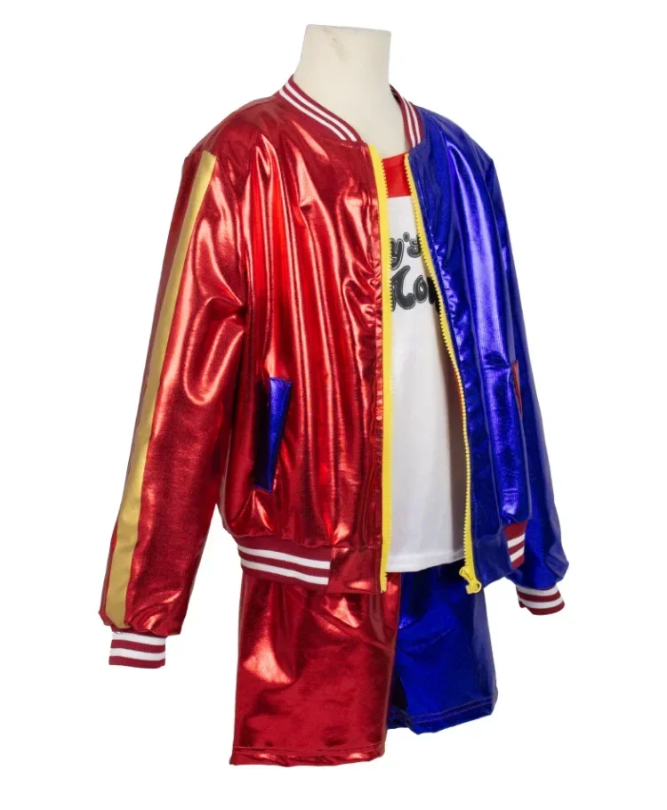Kids Girls Harley Cosplay Costumes  Top T-shirt Jacket Wigs Anime Cosplay Uniforms Halloween view 5