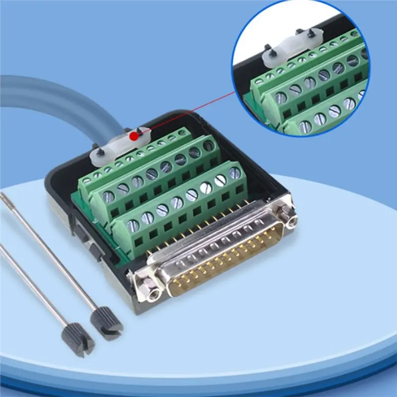 M12K-Terminal Connector 25Pin DB25 Male/Female Plug Breakout PCB Board For Home Improvement With Thumb Screws Male Plug