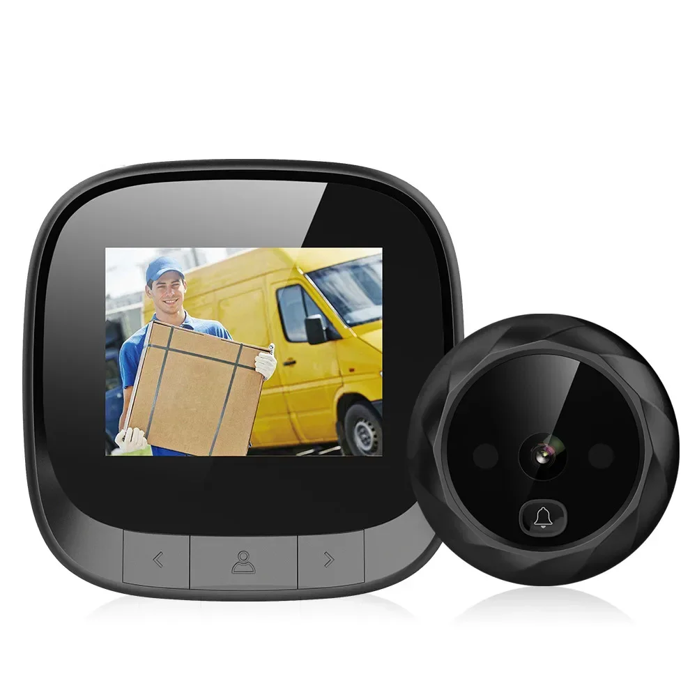 2.4 Inch LCD Screen Access Control Camera Photo Record Number Smart Electronic Door Viewer Infrared Night Door Peephole Camera