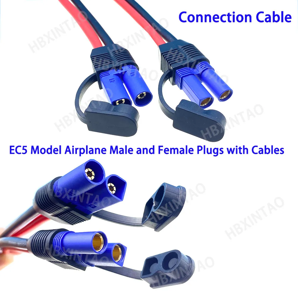 

EC5 plug male and female with wire10AWG silicone waterproof cable cord for RC battery toys pigtail cable length10CM 15CM 30CM 1M