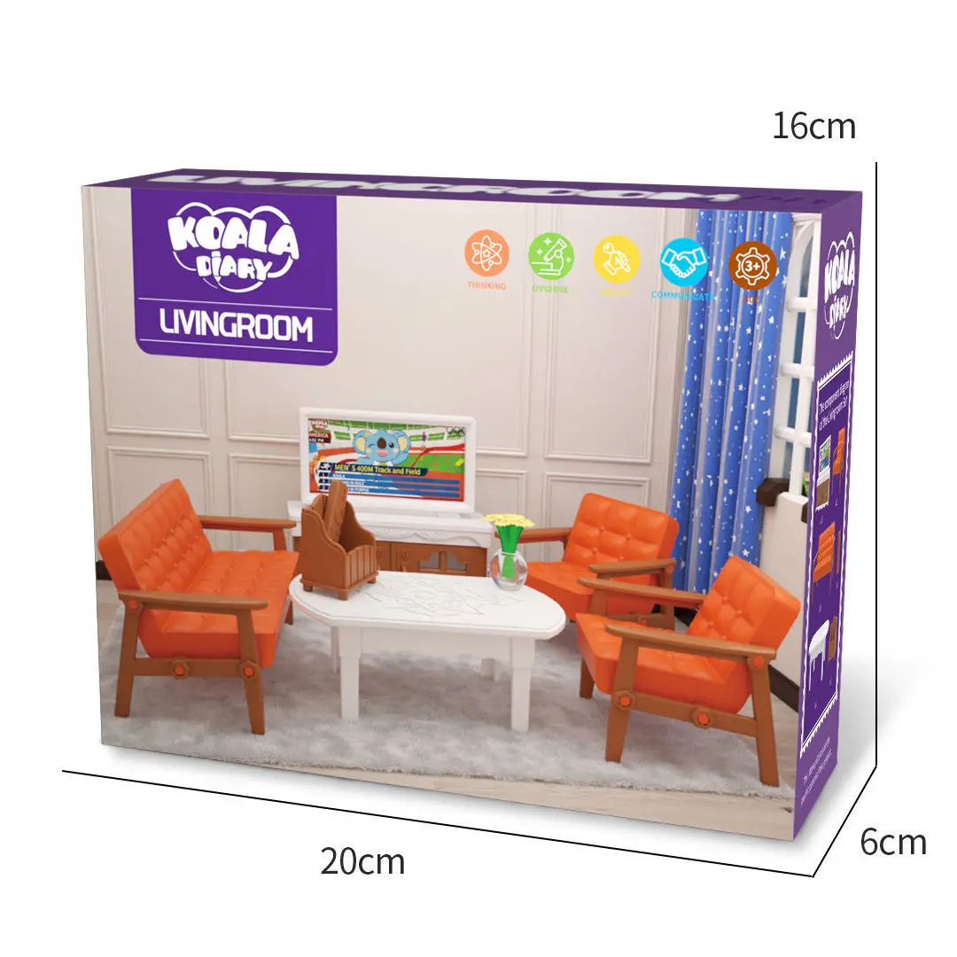 Origineel speelgoed Miniatuurartikelen Meubilair Familiespeelgoed Poppenhuis Woonkamer Badkamer Keukenset Doe alsof creatieve ideeën Kinderspeelgoed