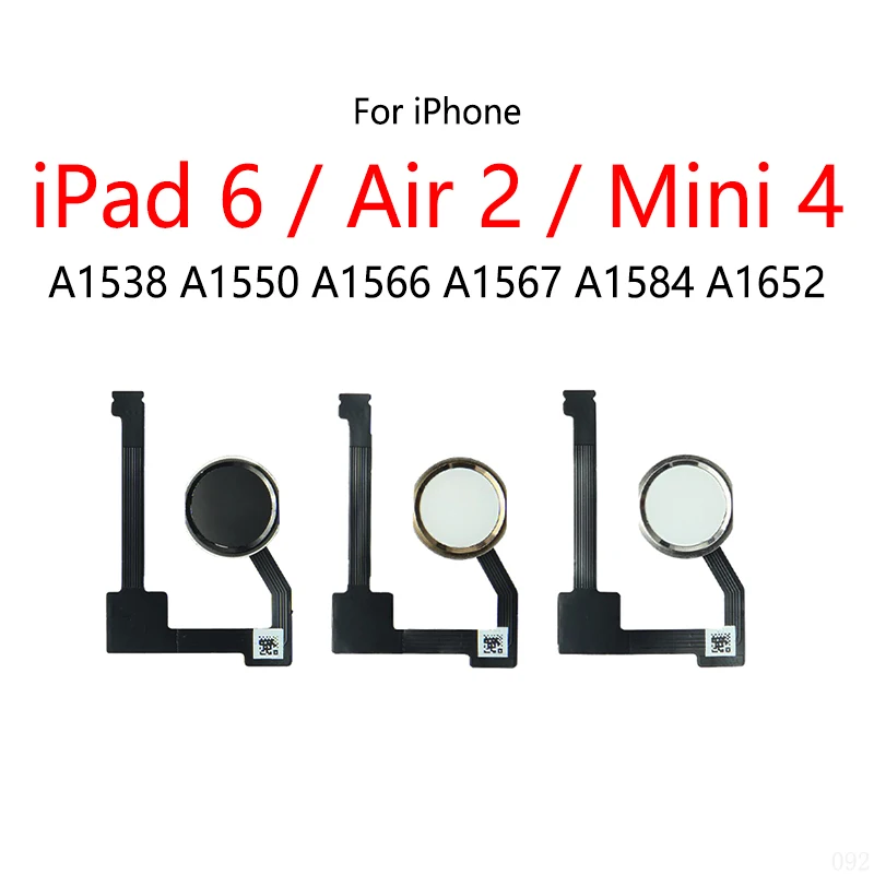 Strona główna przycisk skaner linii papilarnych dotykowy identyfikator Menu czujnik powrotu Flex Cable dla ipada 6 / Air2 A1566 A1567 / iPad Mini 4