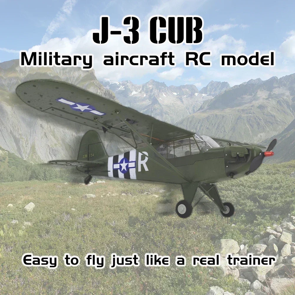 1/16 Remote-Controlled World War Ii Model J3 Brushless Four-Channel Six-Axis 3d Fixed-Wing Aircraft Extra Large Aerial Kid Gifts