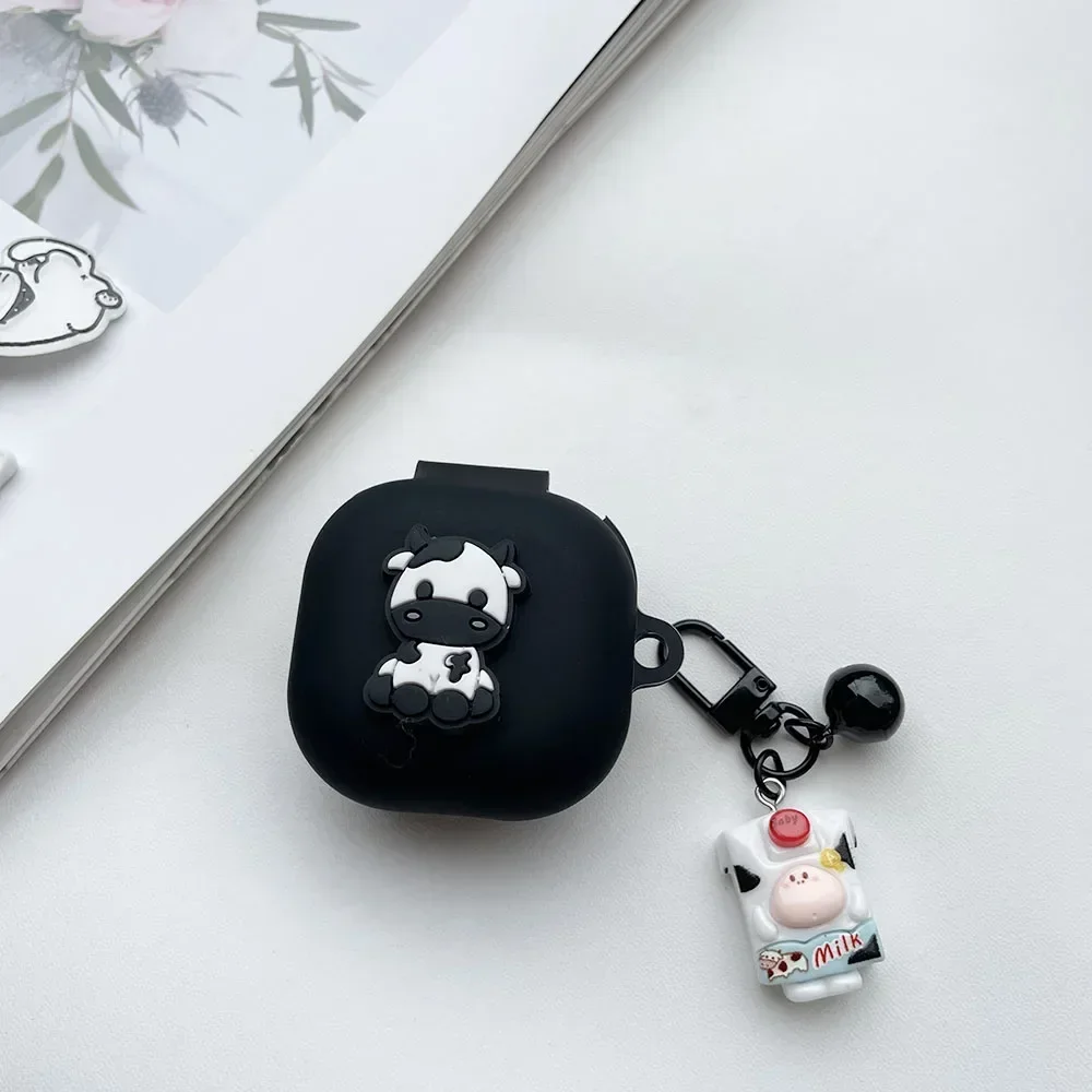 Чехол с милой пандой для samsung galaxy Live/Buds2/FE/2Pro, силиконовый чехол для наушников с героями мультфильмов для Galaxy Buds2 pro, чехол с брелоком