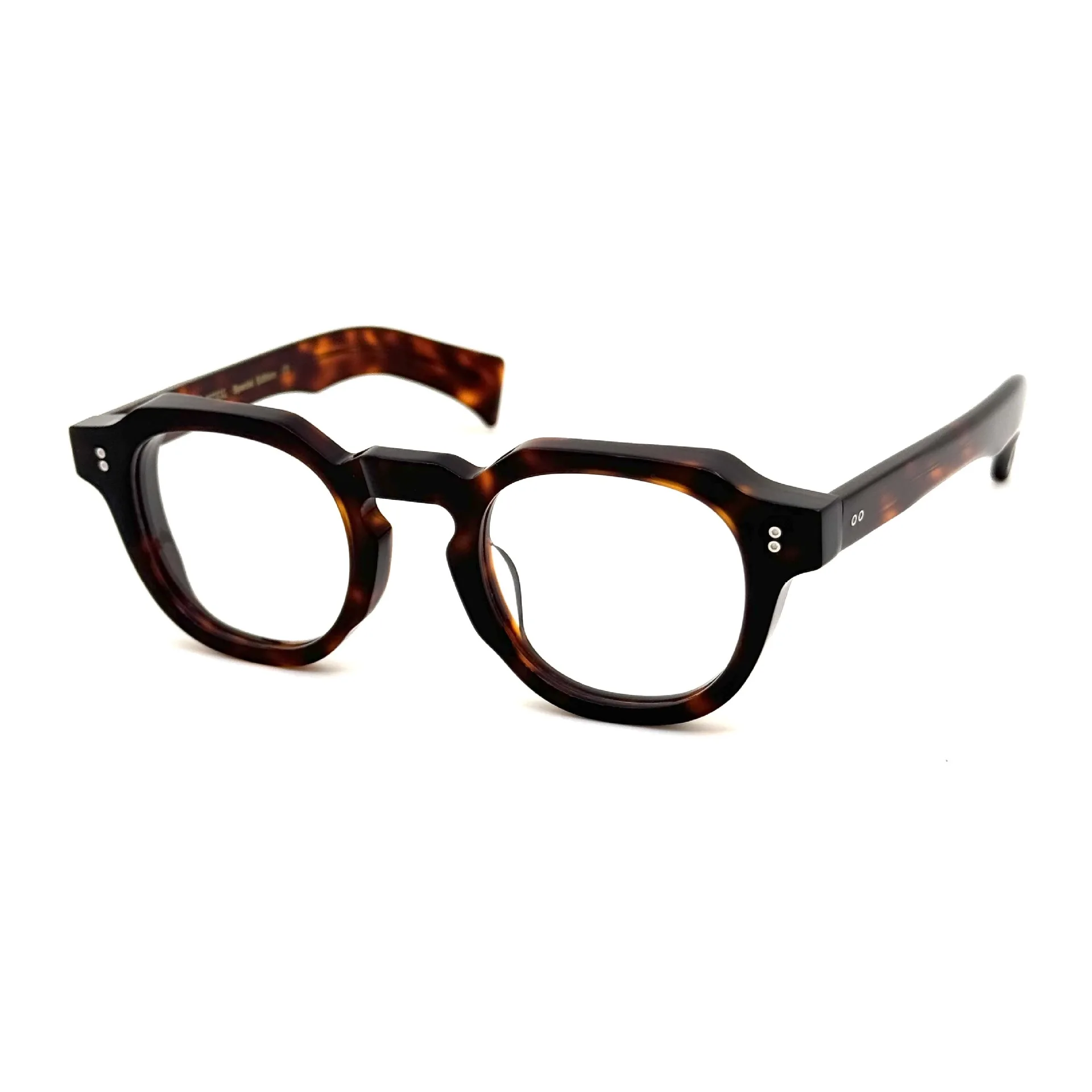 Acetato de 8.0mm de espessura com estojo feito à mão irregular vintage retrô masculino feminino armação de óculos de prescrição 256