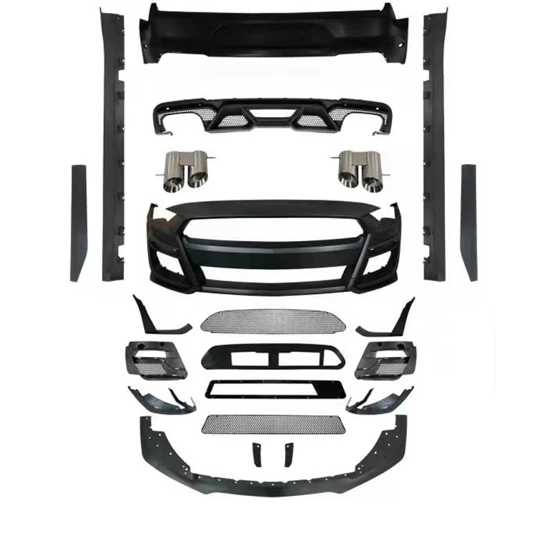 GT500 Style Facelift Body Kit Aggressive Appearance Exterior Modification Parts Fit For Ford Mustang 2015-2020 Front Rear Bumper
