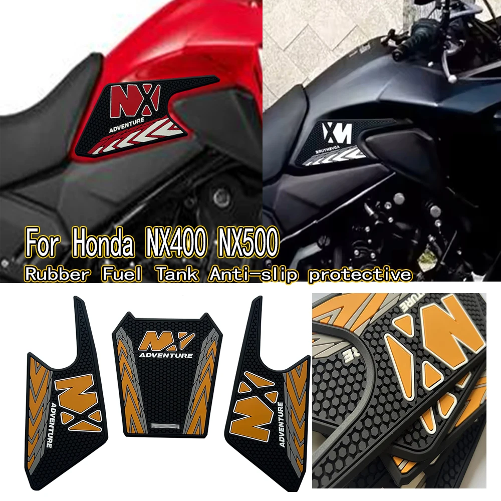 For Honda NX400 NX500 2024 Adventure - Rubber Fuel Tank Anti-Slip Protective Stickers  Moto Decals Rubber Sticker NX400 NX500
