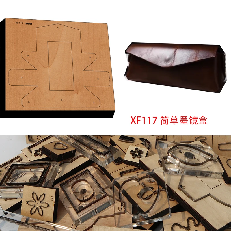 New Japan Steel Blade Wooden Die Glasses bag Wallet Leather Craft Punch Hand Tool Cut Knife Mould XF117