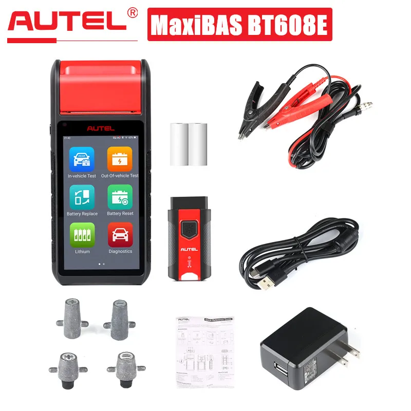 Autel MaxiBAS BT608 BT608E Auto Battery Tester & Electrical System Analyzer Circuit Tester, Cranking & Charging Systems Analyzer