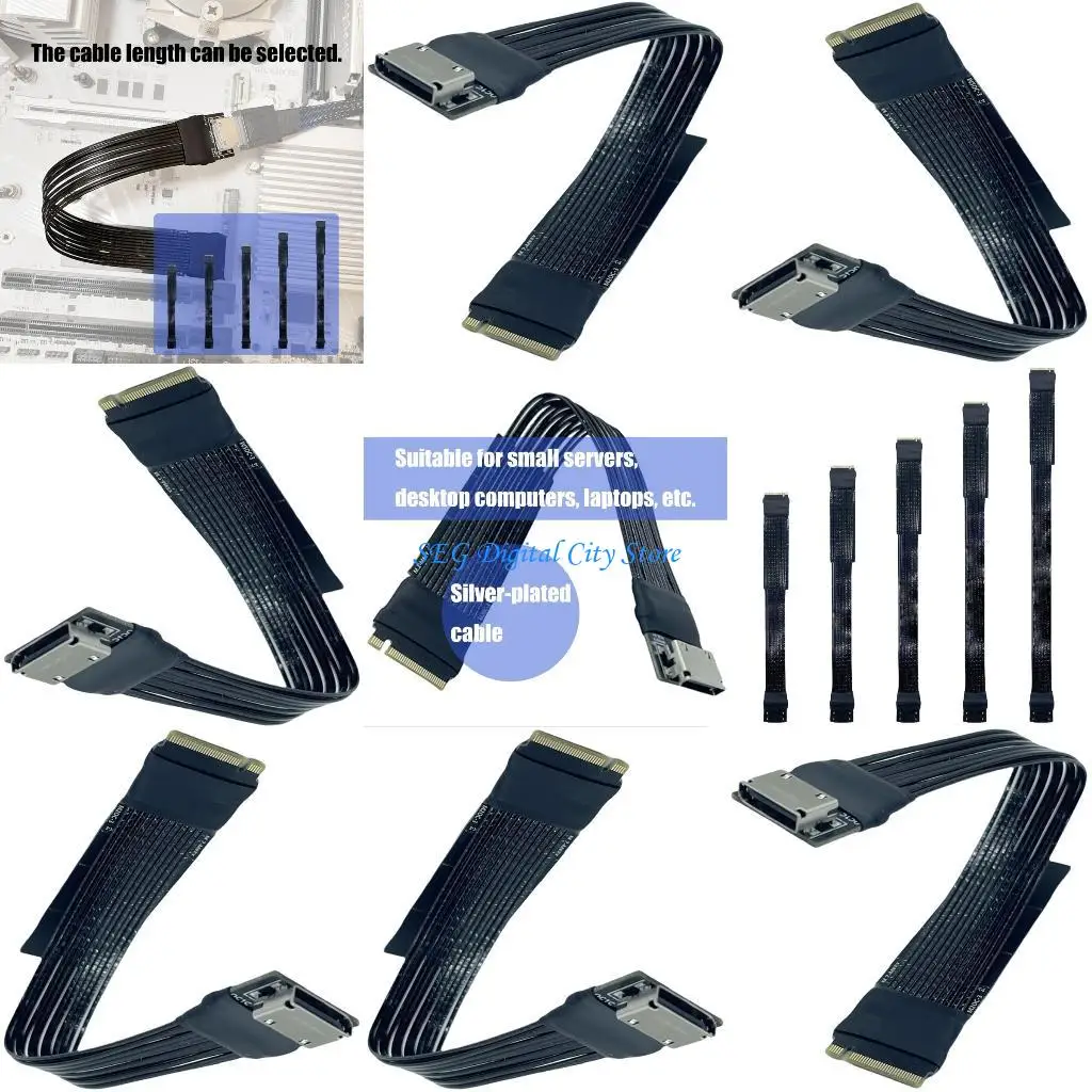 

U75B PCIE4 4x M.2 NVME Oculink SFF-8611 4ISFF-8612 Конвертеры Кабель 64 Гбит / с Gen4 для расширения SSDS GPU