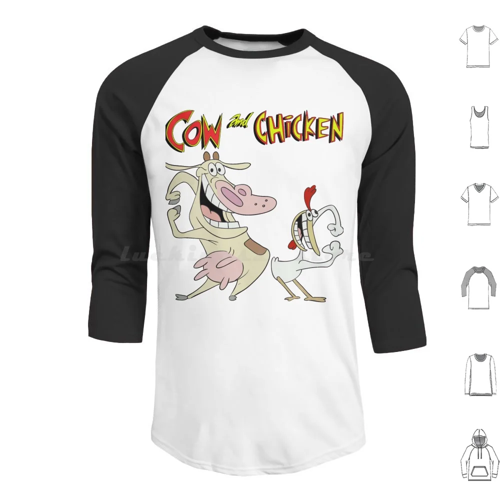 Cow And Chicken Essential Hoodies Long Sleeve Cow And Chicken Essential