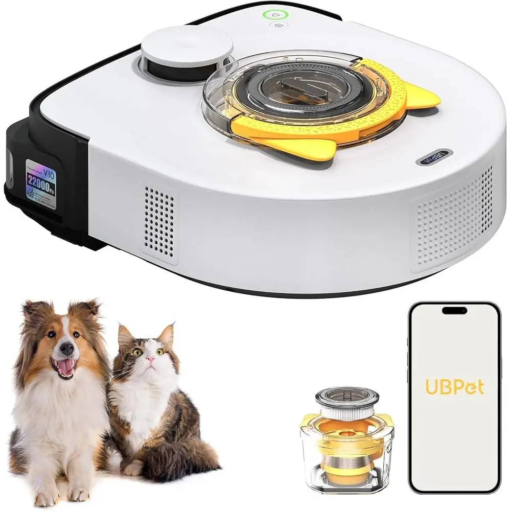 Обновление 2024 года, автоматический робот-пылесос, швабра 22000 Па, всасывание, мощная очистка, самоопорожняющийся умный HEPA-фильтр для предотвращения препятствий