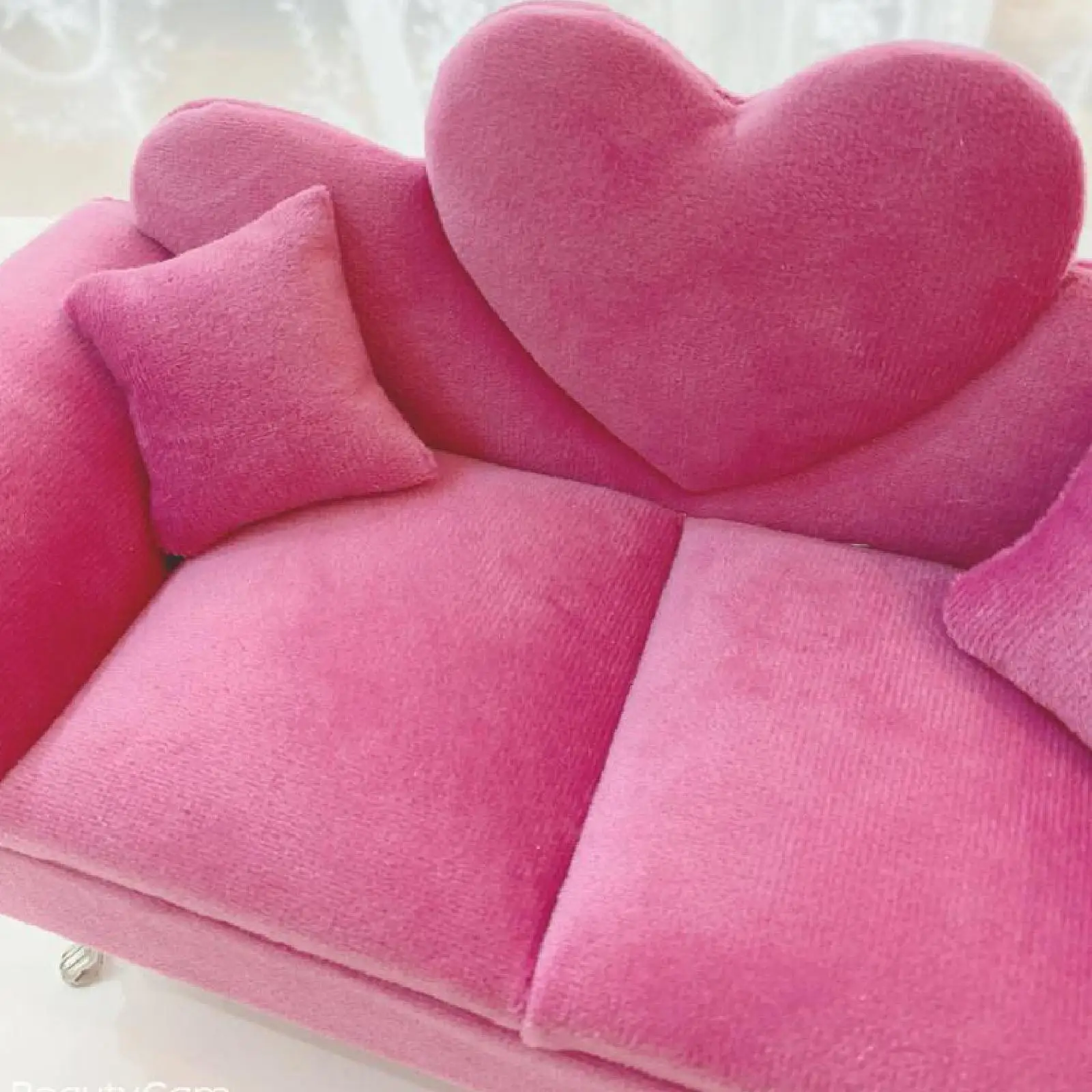 Boîte à bijoux pour canapé, boîte à bijoux pour filles et femmes, accessoires de poupée de 12 pouces, Rose, 1/6