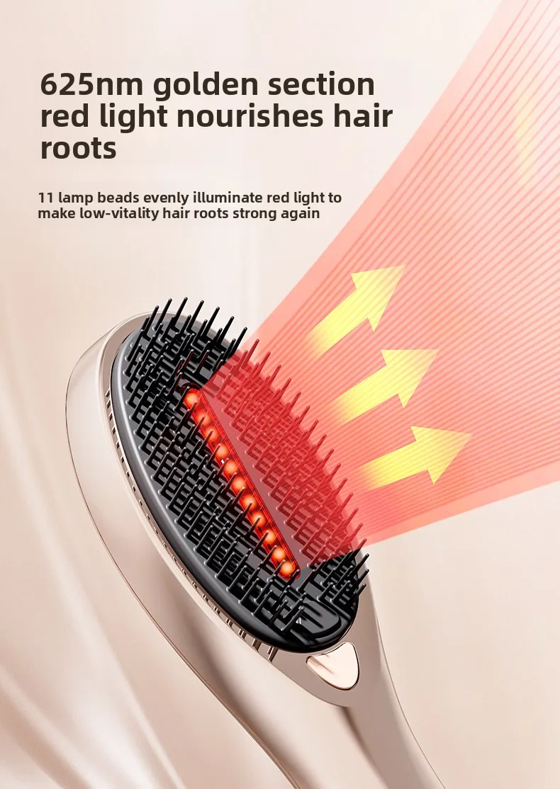 New Electric Massage Comb Scalp Care Vibration Red Light Hair Comb Hair Comb Semiconductor Laser Hair Growth Instrument