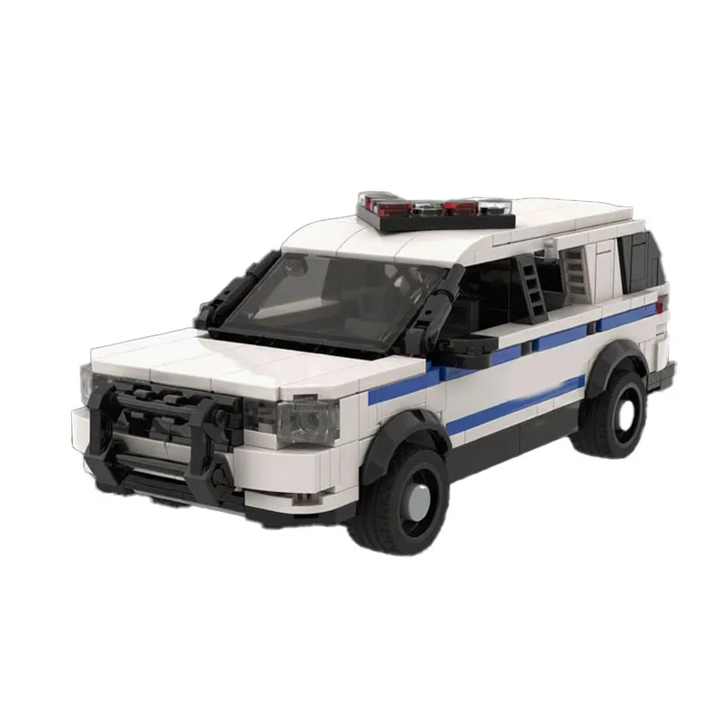 MOC-245342 Building Block Police Interception Model Figurine, 464 Pieces, Children's Birthday, Christmas, and New Year Toy Gift