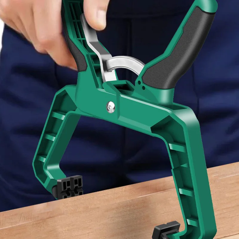 Lockable C-Clamp Pliers Woodworking clamps Woodworking Workbench Fixing clip Quick ratchet heavy duty clamp tool view 3