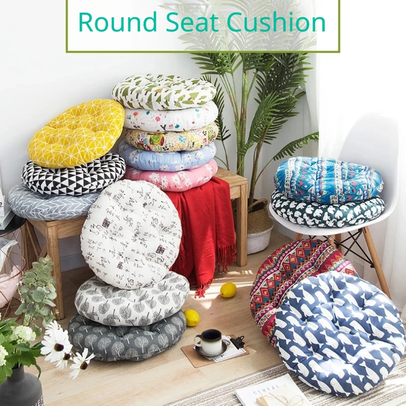 

Round Seat Cushion 40x40 45x45 50x50 Home Office Decoration Chair Cushion High Quality Printing Tatami Mat