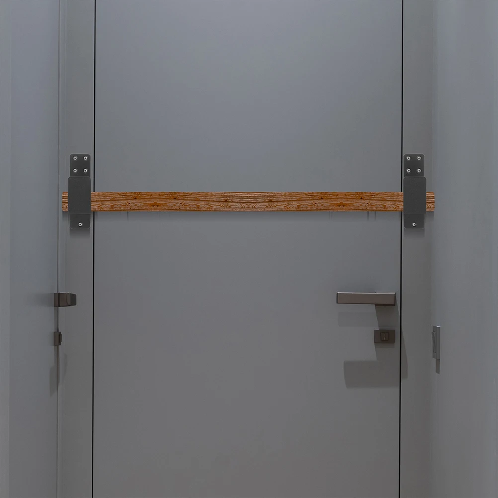 

1Set Door Barricade Bracket Thickened Heavy Duty U Shaped Security Bar Holder Stable Support for Front Garage Barn Door Gate