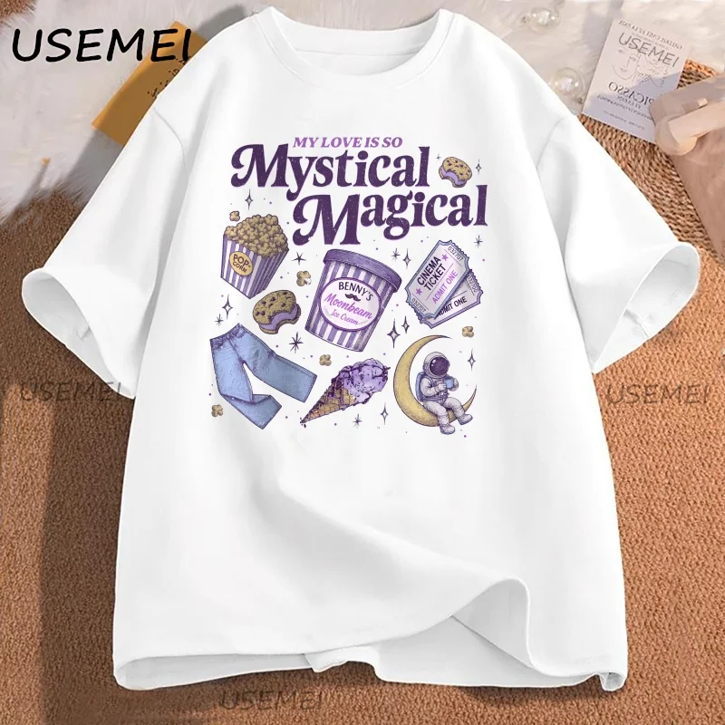 

Moonbeam Ice Cream T Shirt Men Women Concert Tour T-Shirt Streetwear Loose Short Sleeve Breathable Casual Cotton Loose Top