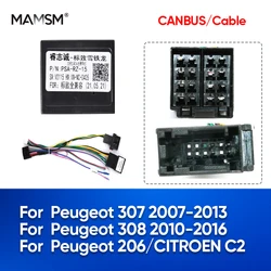 MAMSM Car Radio Canbus Box For Peugeot 307 308 206 CITROEN C2 Multimedia Navigation Wiring Harness Power Cable Decoder Adapter