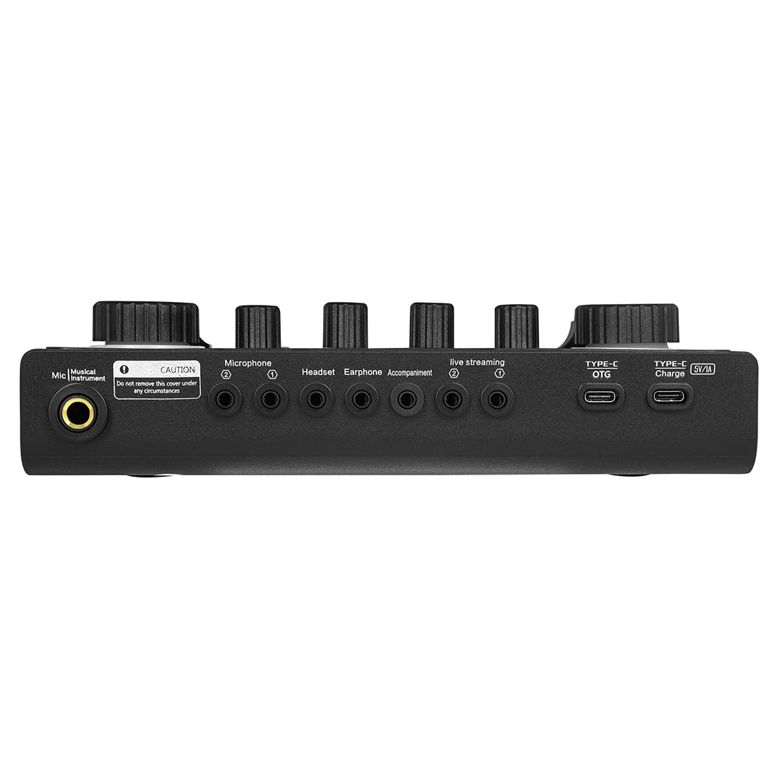 IRIN Multifunctional LED Sound Card 3‑Segment EQ Adjustment 3.5mm TRRS Audio Interface Plug And Play For iOS Android Windows