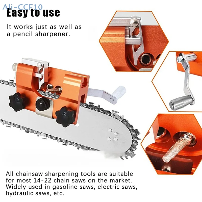 Universal Portable Hand Crank Chainsaw Sharpener Kit For Electric Saw Garden Worker Hand Chainsaw Chain Manual Grinder Tool