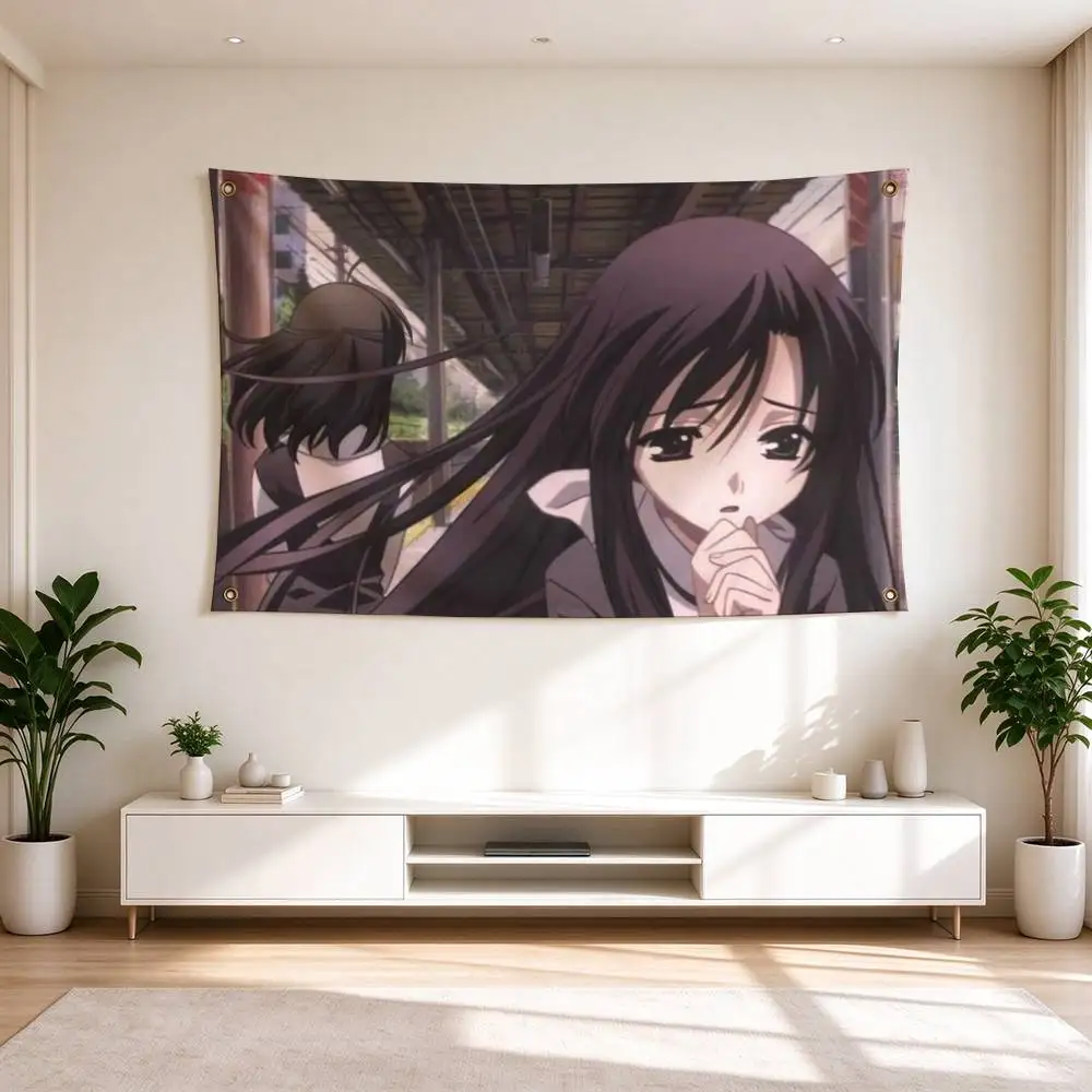 A-Anime  School Days Katsura Kotonoha  Flag Suitable For Party Club Outdoor Interior Wall Decoration Banner Fans Gift