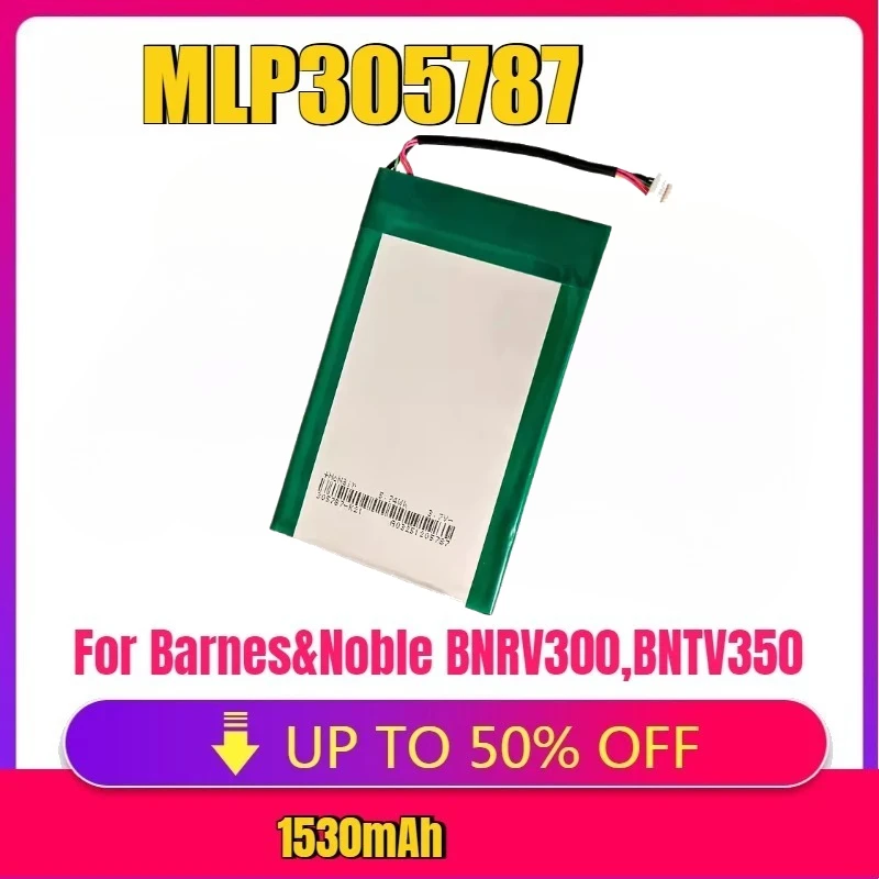 

3.7V 1530mAh 5.66Wh Battery MLP305787 DR-NK03,S11ND018A for Barnes&Noble BNRV300,BNTV350,Nook Simple Touch, Simple Touch 6",