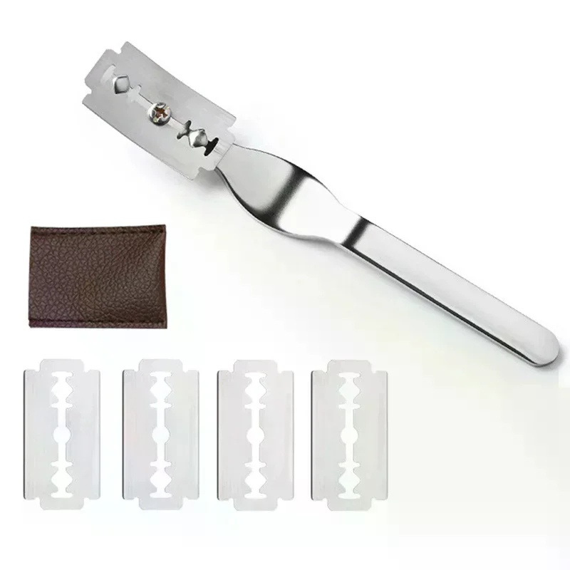 Bread Lame Cutter with Leather Bag 5 Blades French Bread Scorer Dough Scoring Tools Slashing Tool for Sourdough Bread Bakers