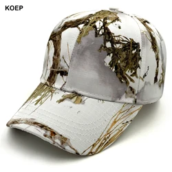 KOEP Outdoor Fishing White CAMO Caps Jungle Baseball Cap Hunting Hat Snow Camouflage Dad Snapback Hats Pine Cypress Camouflage