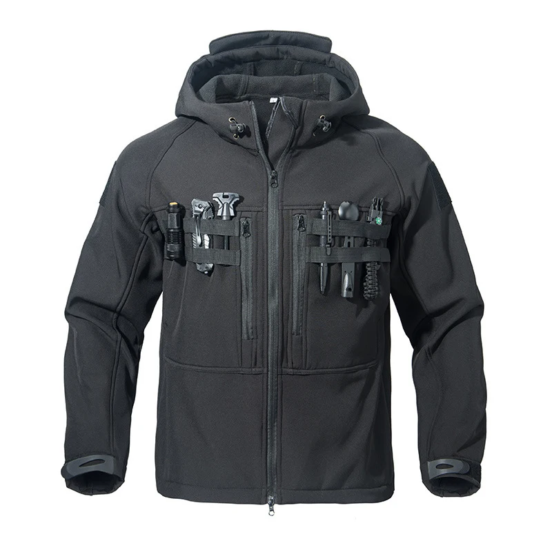 

Осень-зима мужские армейские тактические куртки мужские софтшелл теплая водонепроницаемая куртка мужская ветровка теплые рабочие пальто с капюшоном