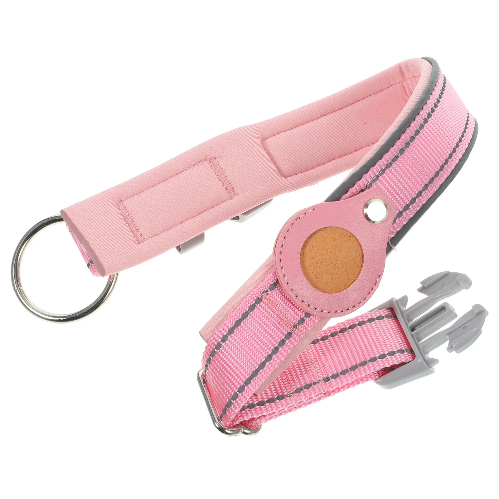 

Pet Collar Nylon Protective Belt Dog Tag Fixator Pink Case Anti Lost Shell Supplies Fitness