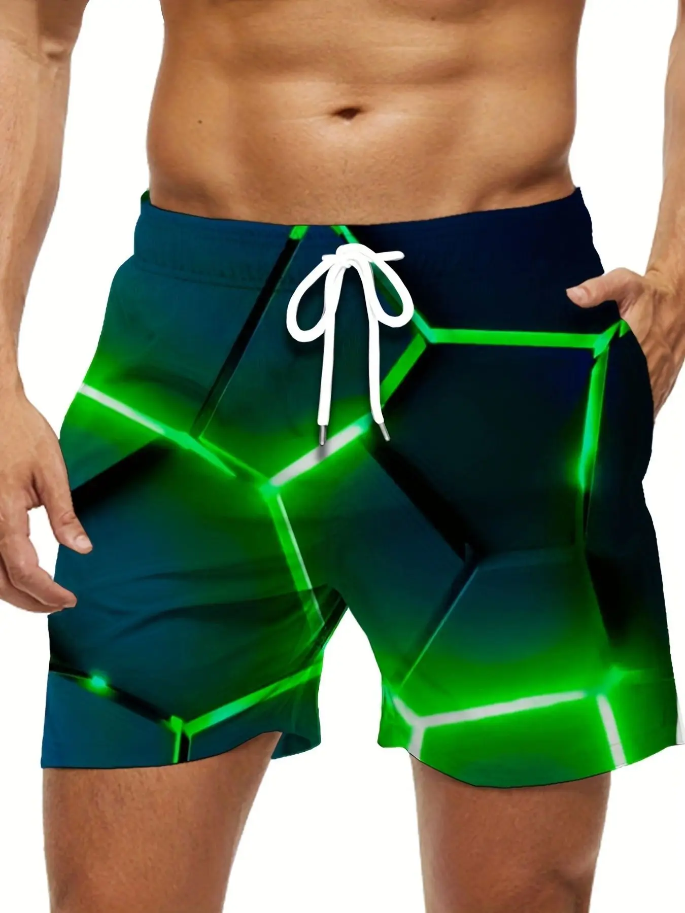 Pantalones cortos de playa de secado rápido para hombre, impresión digital 3D, pantalones cortos casuales para exteriores, pantalones cortos para hombre