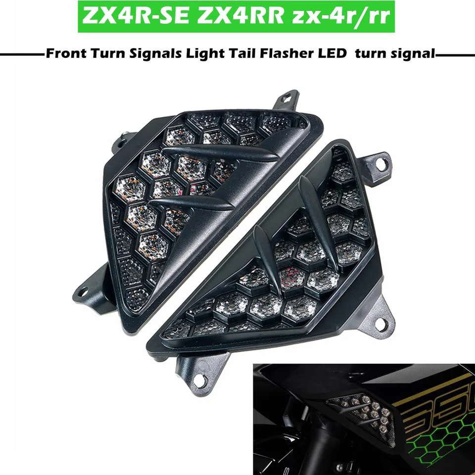 

Для Kawasaki ZX-4R ZX4-RR ZX4R-SE ZX4R 2023-2024 мотоциклетные передние указатели поворота, задняя мигалка, светодиодный динамический указатель поворота
