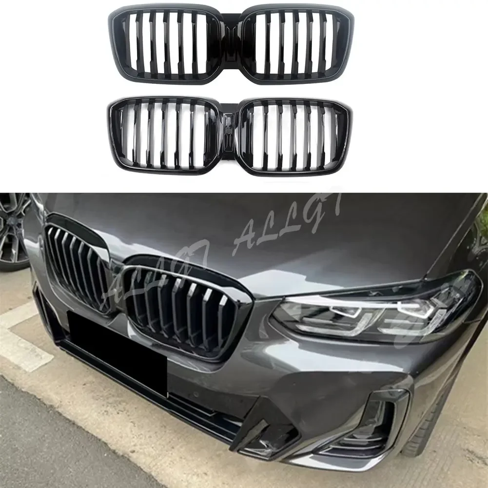 Front Center Grille Grills Meteor Grille Fit For BMW G01 G02 G08 X3 X4 LCI M40i 20i 30i X3M X4M Single Line Grille 2022+ON