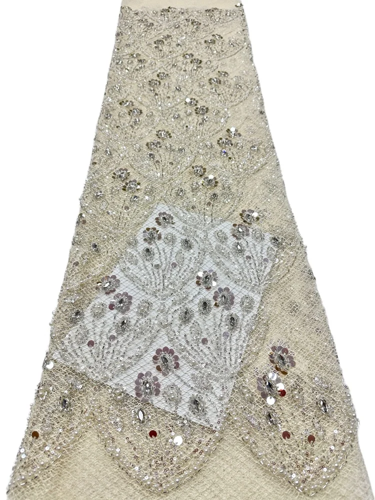 New Promotion Heavy Process Party Dress with Embroidery Beads And Sequins Super Top Quality Fabric for Women