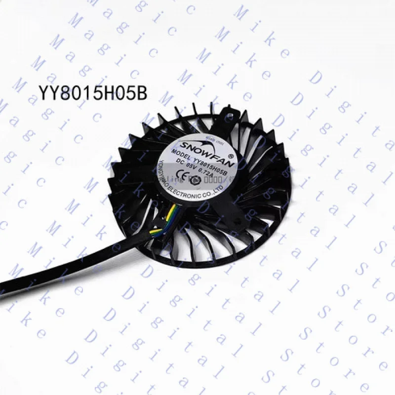H  1pc NEW YY8015H05B diameter 6.5CM hole pitch 4.5 CM0.72A 5V cooling fan