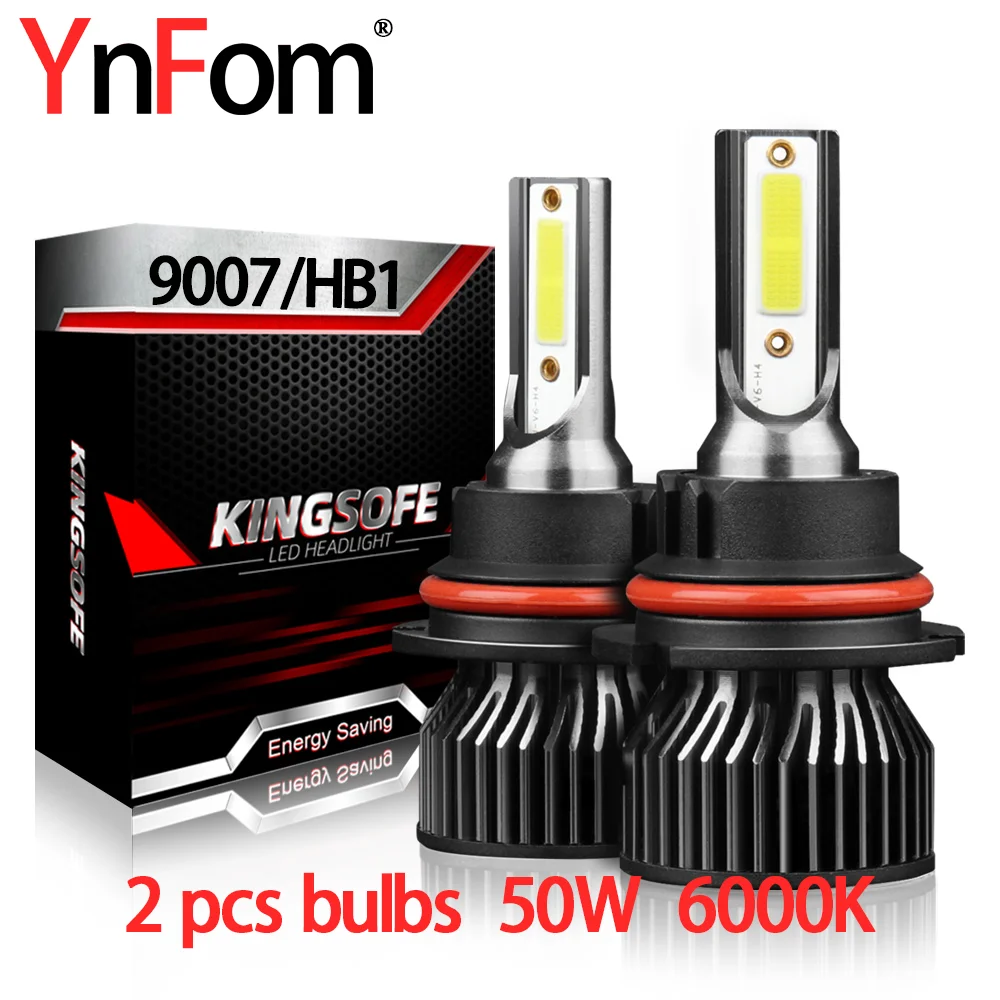 

YnFom Car Special Halogen To LED Headlight (2 Pcs) 9007 HB5 Bulbs Kit For Cars Low Beam,Car Accessories