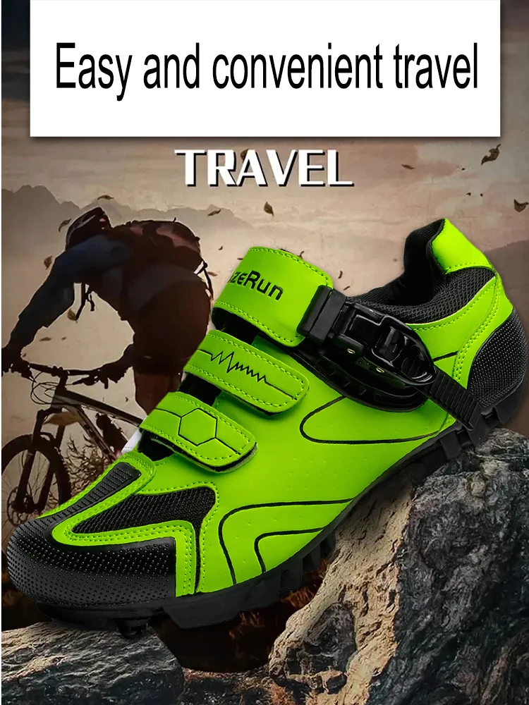 Neue Herren-Fahrradschuhe, praktische Damenschuhe mit doppelter drehbarer Schnalle, Rennradschuhe, Outdoor-Sport- und Freizeitschuhe – Detail 10