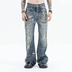 Graffiti splash ink paint baggy jeans