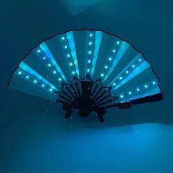 Carnival Rave Party Lighting Supplies Folding Hand fan  Multi Color For Choice LED Fan Glowing For Music Disco Wedding Party