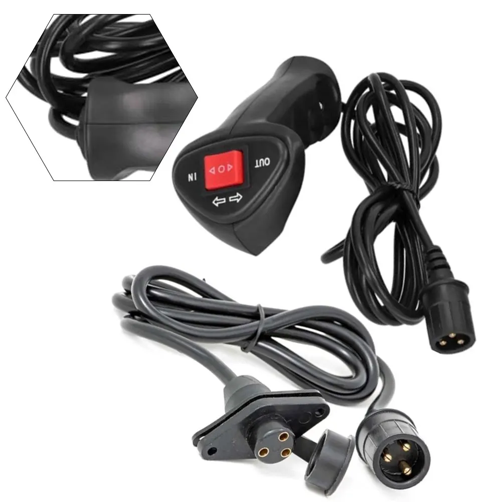 1PC Electric Winch Remote Control With 3.6m Cable And 3-Prong Connector Compatible With For Most Off-Road Vehicle Winches