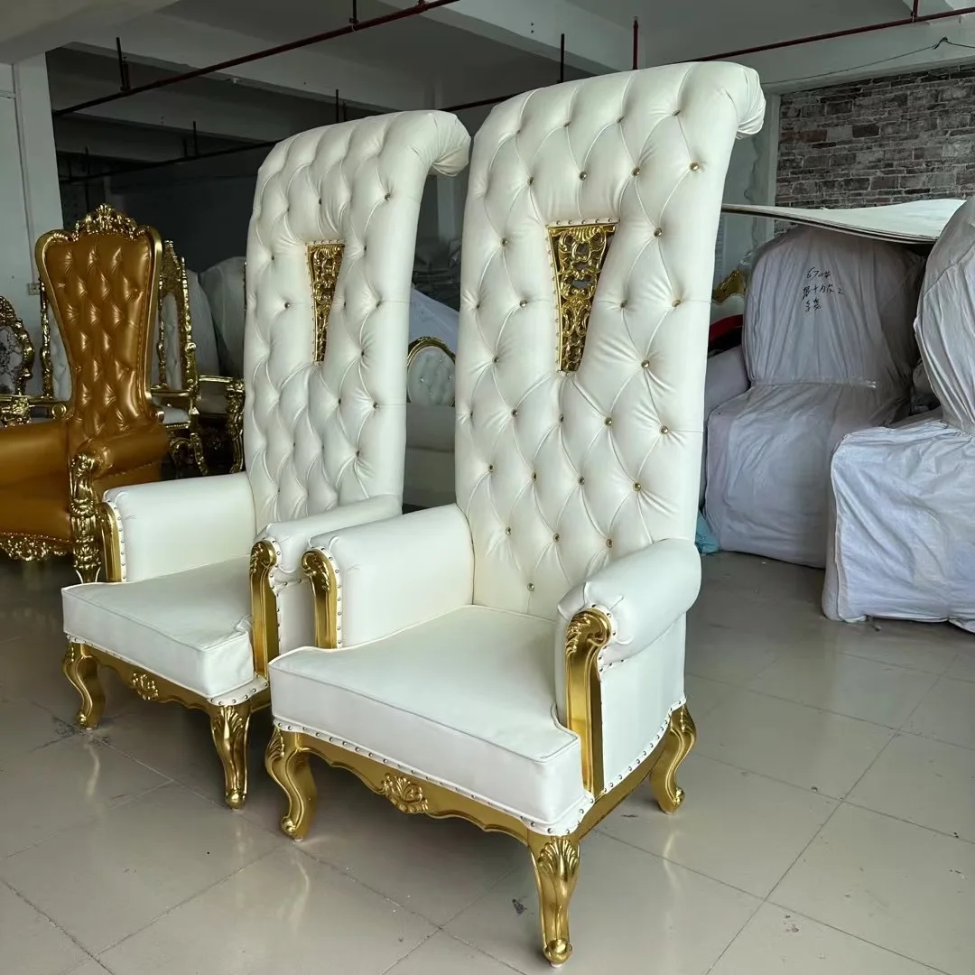 

Wedding Suppliers Colorful Royal Banquet Chairs White Throne Chairs Commercial Furniture