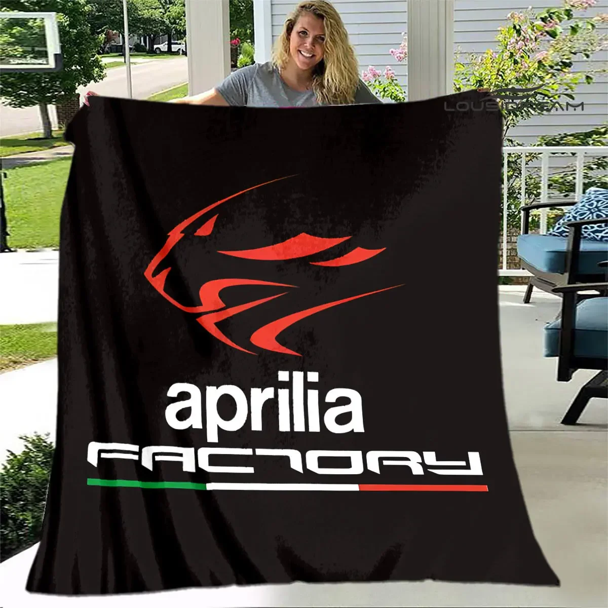 Aprilia Motorcycle Logo Blanket Fashion Warm Blanket Picnic  Blankets For Beds Rainbow