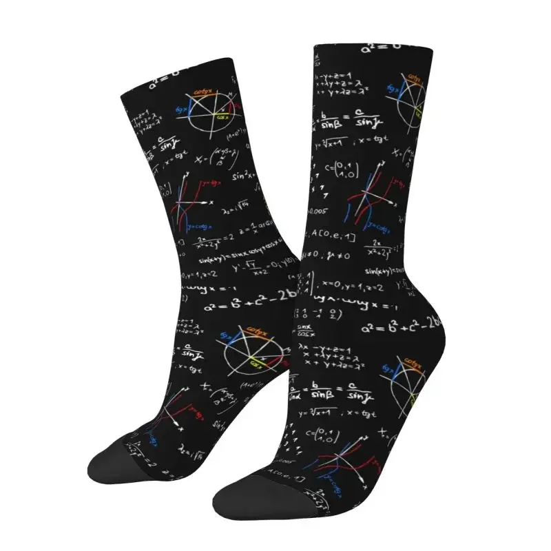 

Novelty Men's Geek Physics Equations Dress Socks Warm Comfortable 3D Printing Math Science Teacher Geometric Gift Crew Socks