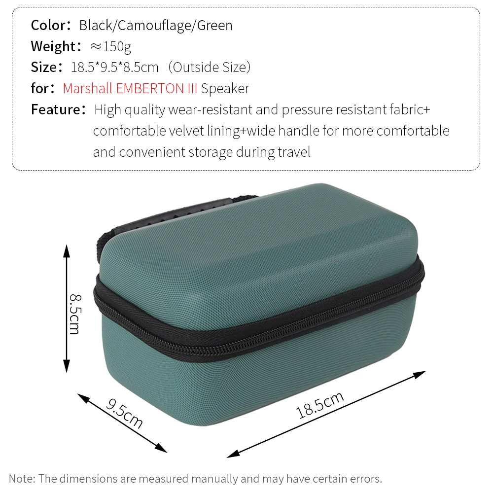 حقيبة تخزين صلبة من مادة إي في إيه لمكبر الصوت مارشال إمبرتون III صندوق حماية Emberton 3 Gen حقيبة حمل محمولة للسفر