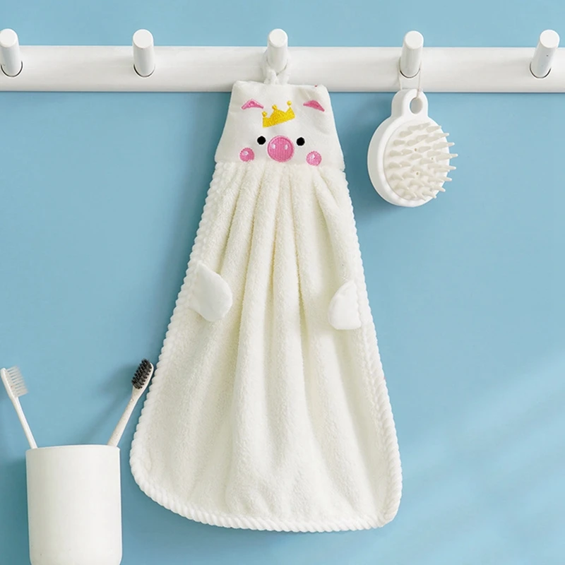 Hand Towel For Kitchen Bathroom Coral Velvet Microfiber Quick Dry Absorbent Cleaning Cloths Home Bath Terry Towels